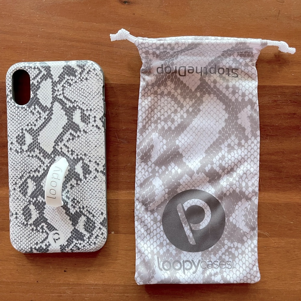 iPhone XR Loopy snakeskin case LEFTY